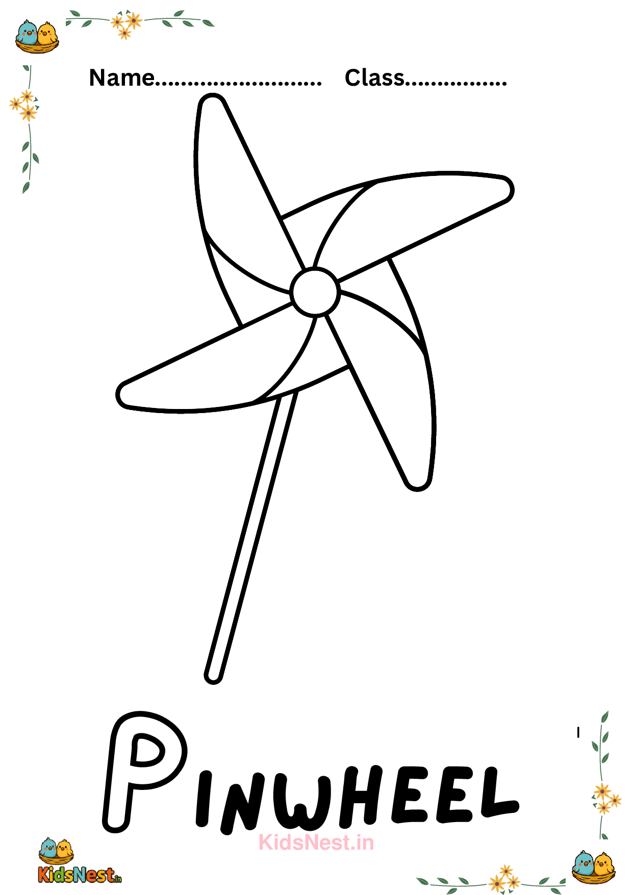Pinwheel Craft for Kids | Free Printable Activity Fun
