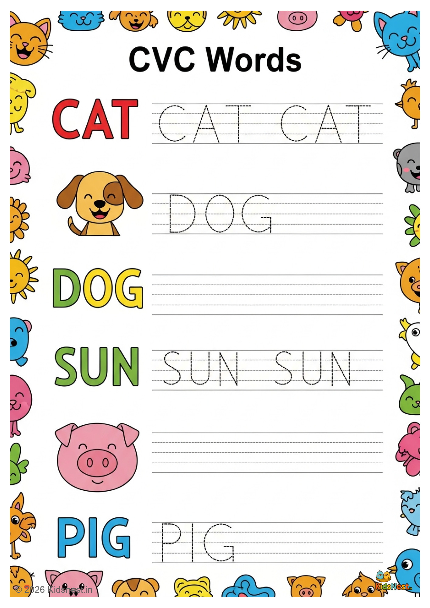 Printable CVC Worksheets for Kids | Phonics & Literacy Practice