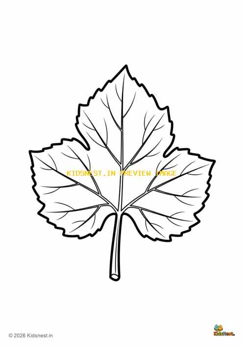 Printable Pumpkin Leaf Coloring Sheet for Kids | Free PDF