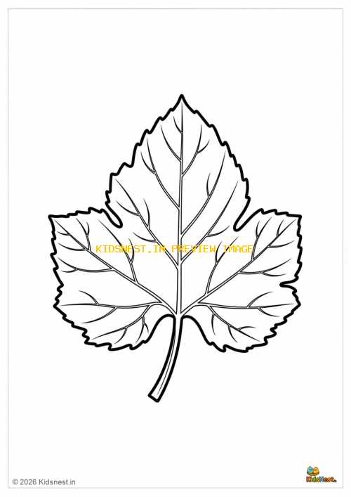 Printable Pumpkin Leaf Coloring Sheet for Kids | Free PDF
