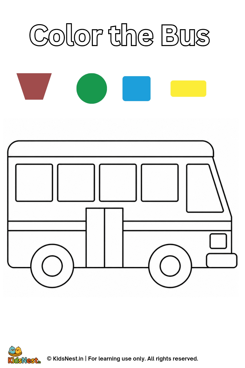 School Bus Coloring Page | Free Printable Kids Activity