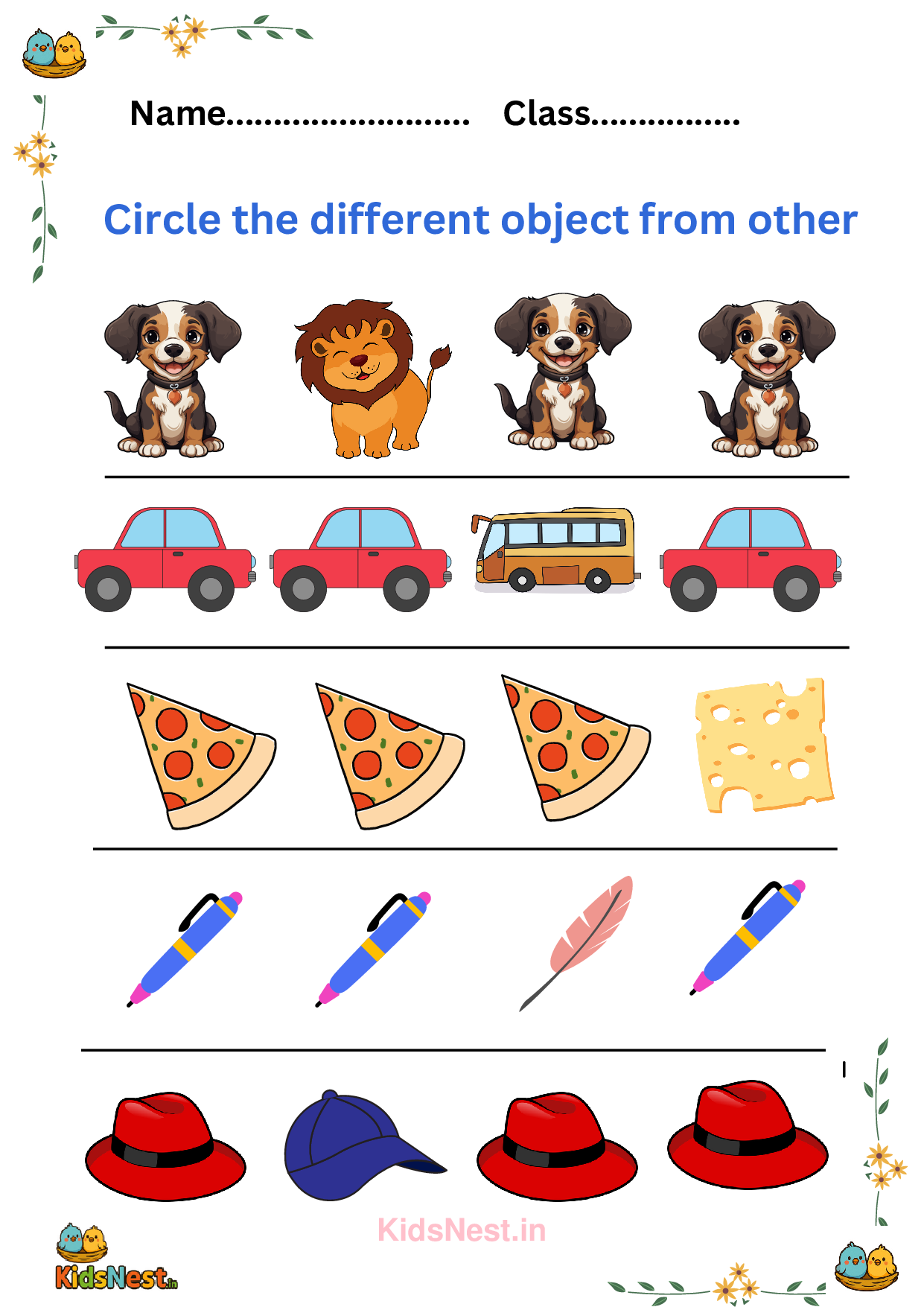 Spot the Difference for Kids | Printable Educational Fun