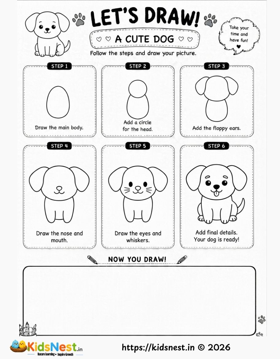 How to Draw a Cute Dog: Easy Step-by-Step Guide for Kids