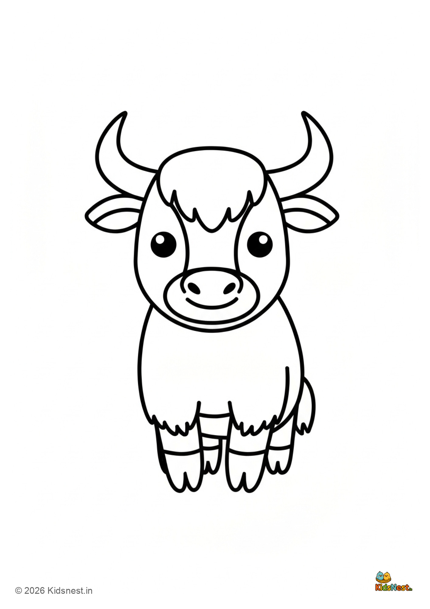 Y for Yak Coloring Page | Free Printable Alphabet Worksheet