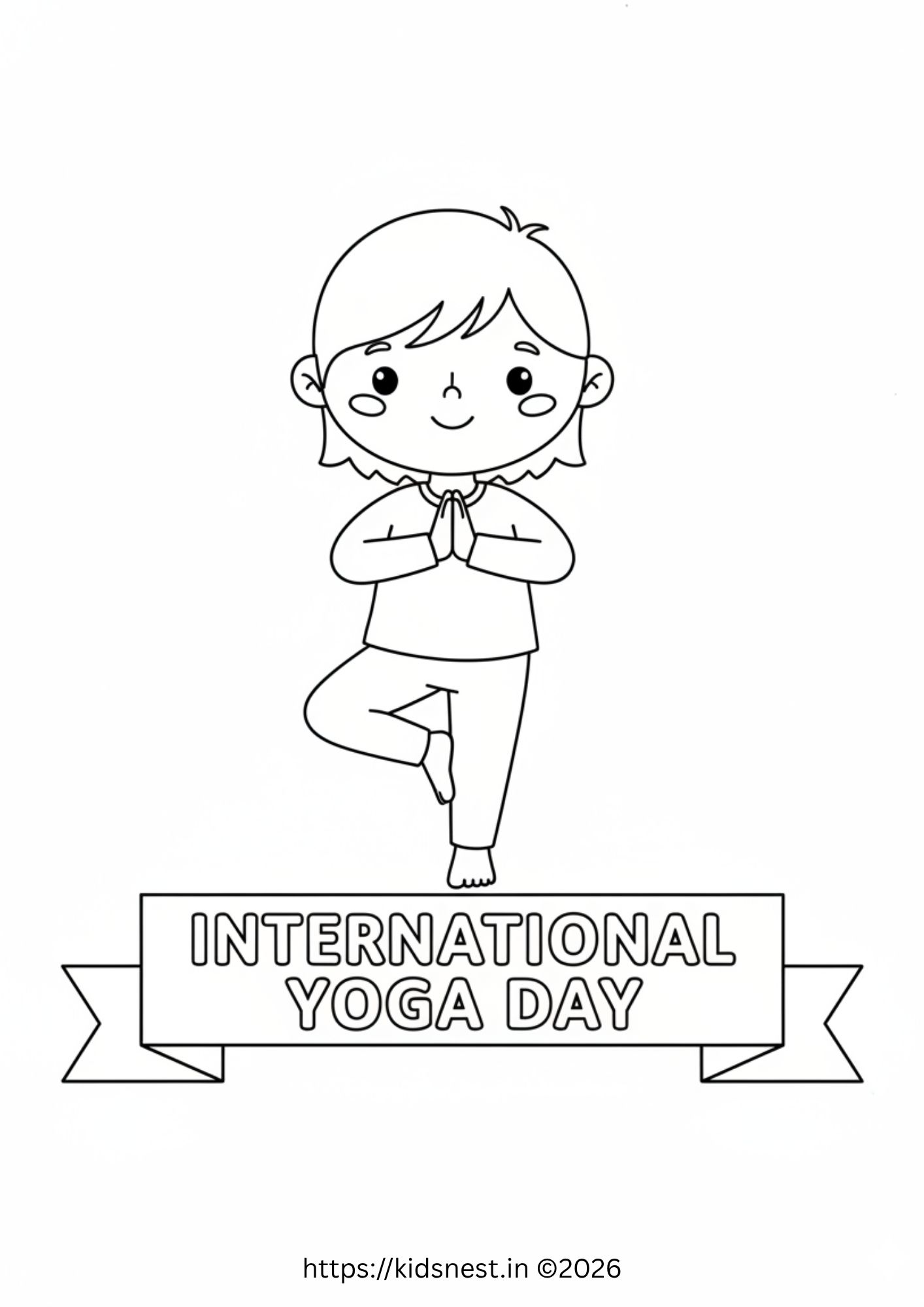 Printable Yoga Day Colouring Pages for Kids | Fun Activity